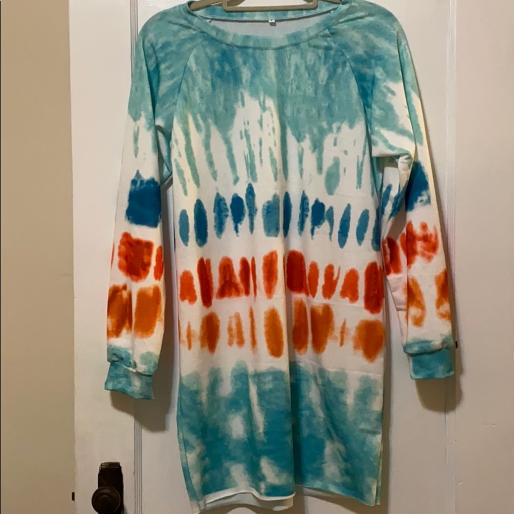 Tie dye beach dress
